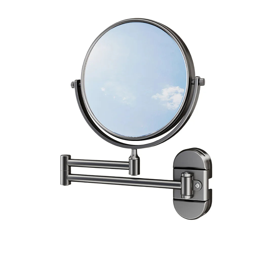 8'' Wall Mounted Mirror Bathroom Makeup Mirror Folding Double Sided Bathroom Rotatable Makeup Mirror For Home Barbershop Hotel