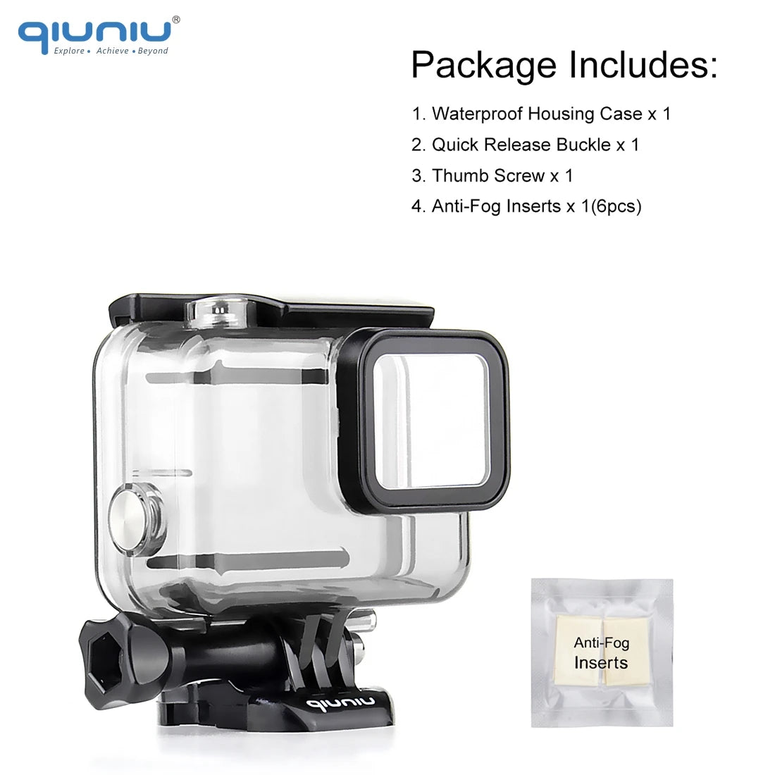 QIUNIU For GoPro Hero 7/6/5 Black Protective Skeleton Housing Shell Side Open Case Cover for Go Pro 5 6 7 Black Case Accessories