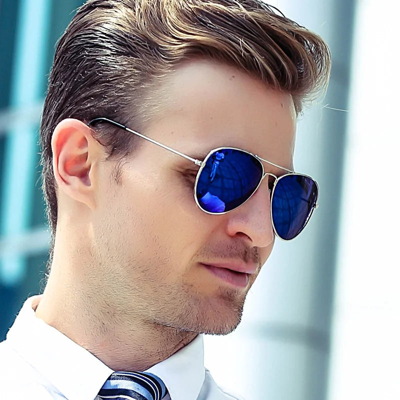 2026 New Double Bridge Aviation Sunglasse Woman Aviat Alloy Frame Polit Mirror Sun Glasses Female Male UV400 Eyewear for Men