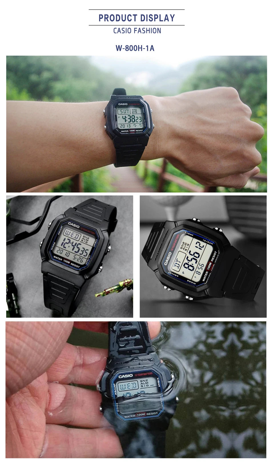 Casio watch W-800H-1