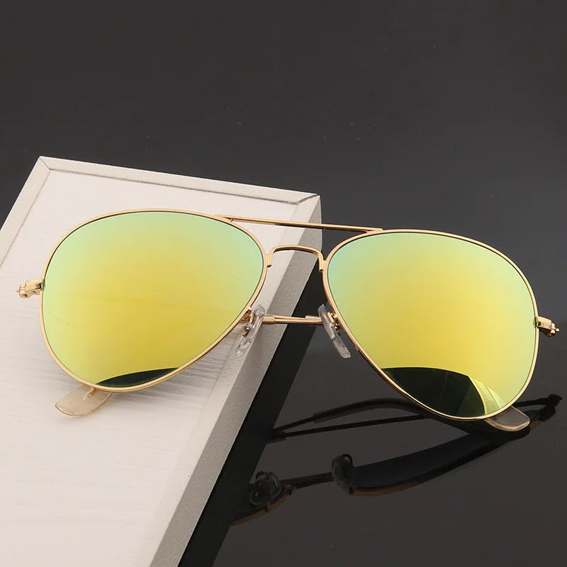 2026 New Double Bridge Aviation Sunglasse Woman Aviat Alloy Frame Polit Mirror Sun Glasses Female Male UV400 Eyewear for Men