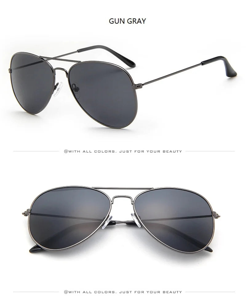 2026 New Double Bridge Aviation Sunglasse Woman Aviat Alloy Frame Polit Mirror Sun Glasses Female Male UV400 Eyewear for Men