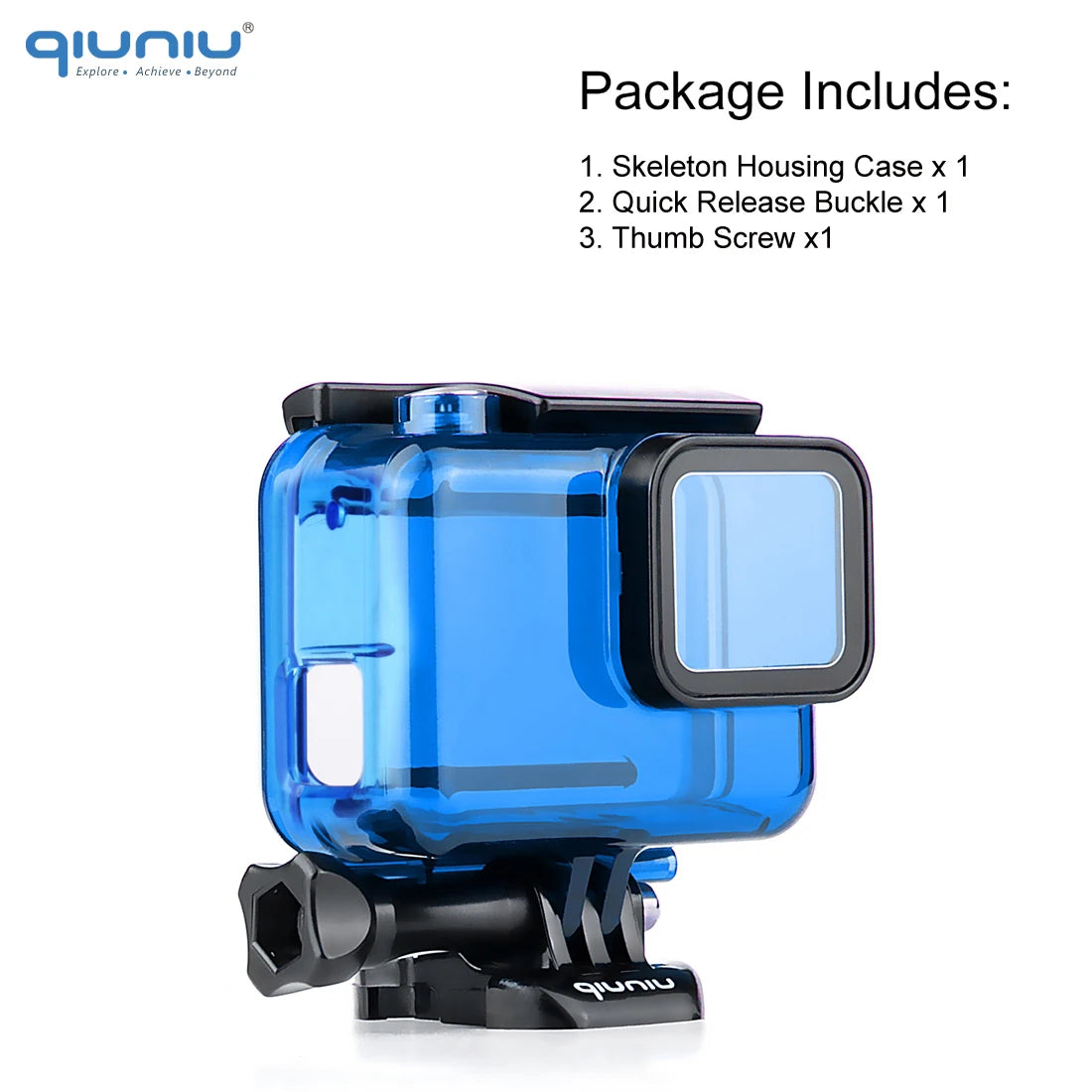 QIUNIU For GoPro Hero 7/6/5 Black Protective Skeleton Housing Shell Side Open Case Cover for Go Pro 5 6 7 Black Case Accessories