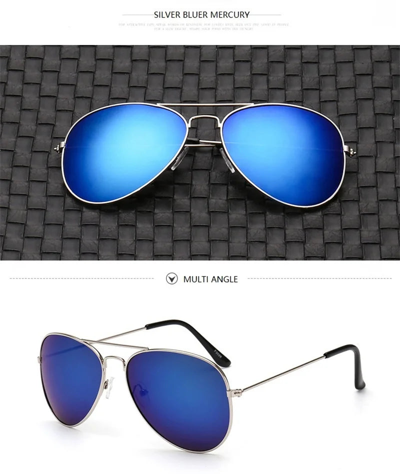 2026 New Double Bridge Aviation Sunglasse Woman Aviat Alloy Frame Polit Mirror Sun Glasses Female Male UV400 Eyewear for Men