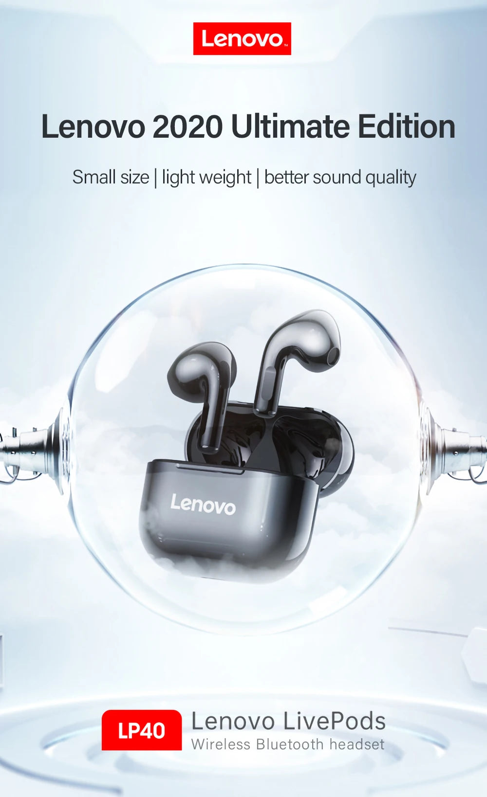 Lenovo LP40 wireless earbuds