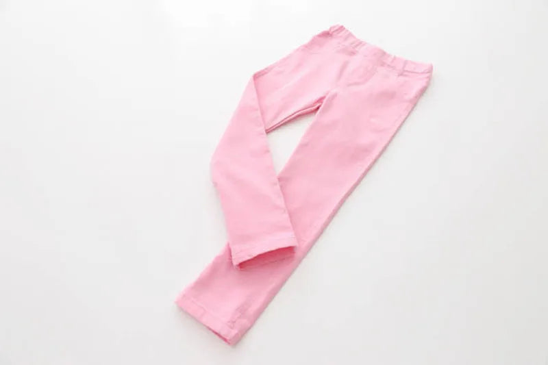 Girls Pants Children Kids Pencil Pants Spring Summer Fashion Candy Colors