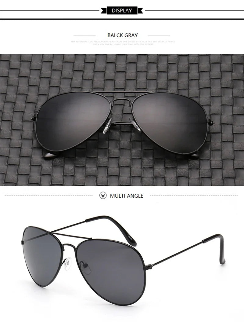 2026 New Double Bridge Aviation Sunglasse Woman Aviat Alloy Frame Polit Mirror Sun Glasses Female Male UV400 Eyewear for Men