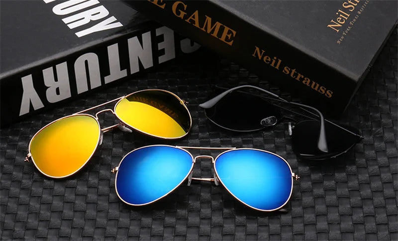 2026 New Double Bridge Aviation Sunglasse Woman Aviat Alloy Frame Polit Mirror Sun Glasses Female Male UV400 Eyewear for Men