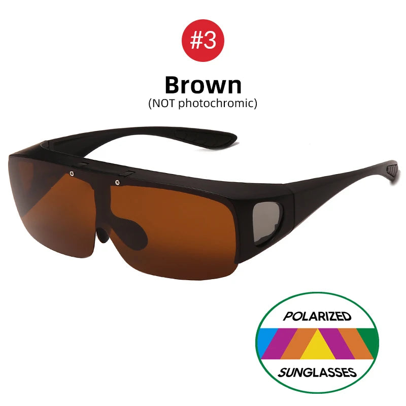 VIVIBEE Flip Up Polarized Fit Over Glasses Sunglasses Men Driving UV400 Photochromic Fishing Goggle Outdoor Women