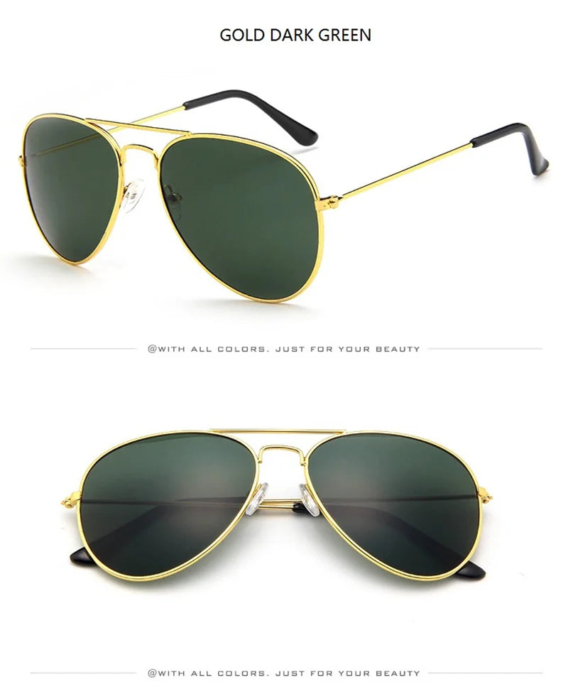 2026 New Double Bridge Aviation Sunglasse Woman Aviat Alloy Frame Polit Mirror Sun Glasses Female Male UV400 Eyewear for Men