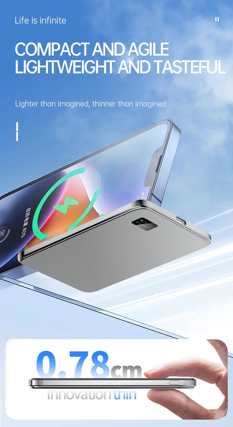 Ultra Thin slim MagSafe,Magnetic Power Bank for