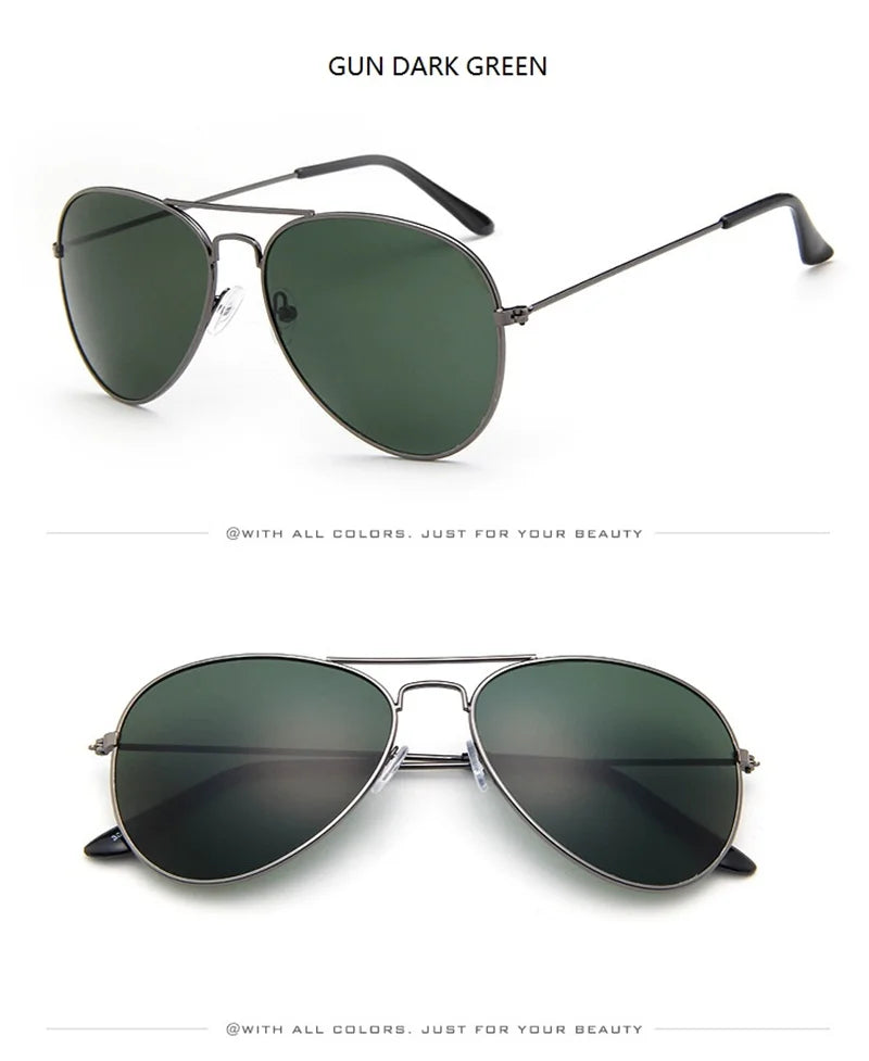 2026 New Double Bridge Aviation Sunglasse Woman Aviat Alloy Frame Polit Mirror Sun Glasses Female Male UV400 Eyewear for Men