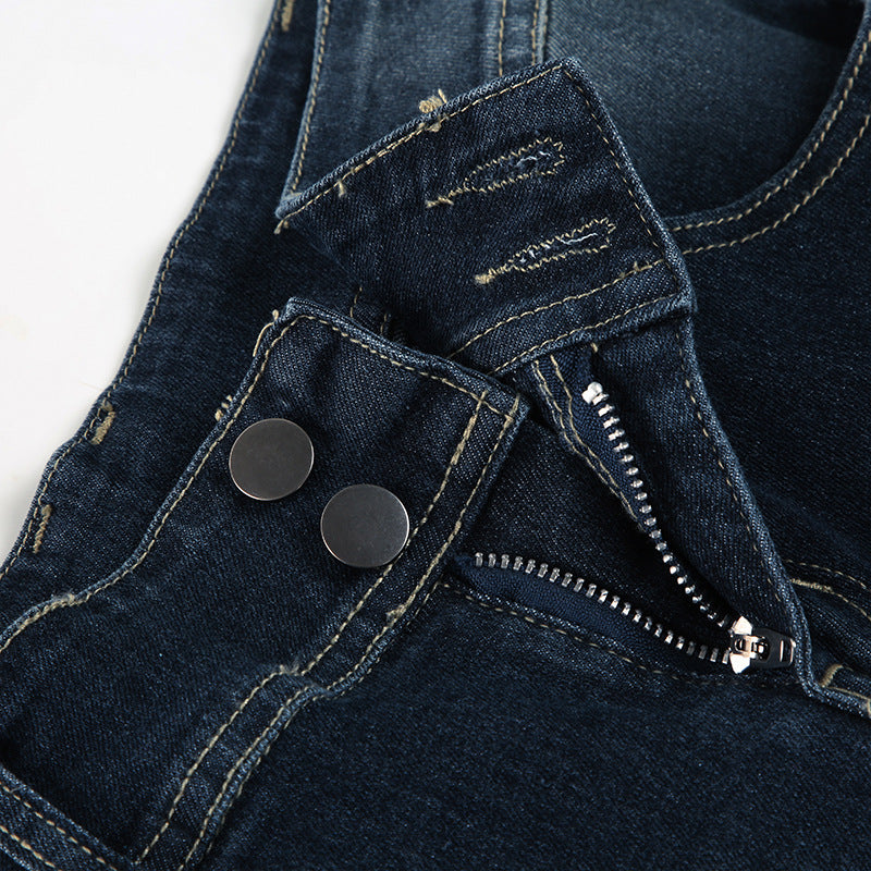 2000s Clothes Y2k Low Rise Boot Cut Jeans Woman Casual Black Striped Denim Trousers Streetwear Flare Pants P77-DD25