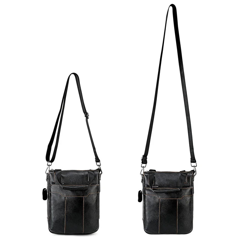 Fashion Men's Cow Leather Crossbody Bag Man Shoulder Bag Casual Male Top-handle ipad Bag For Men