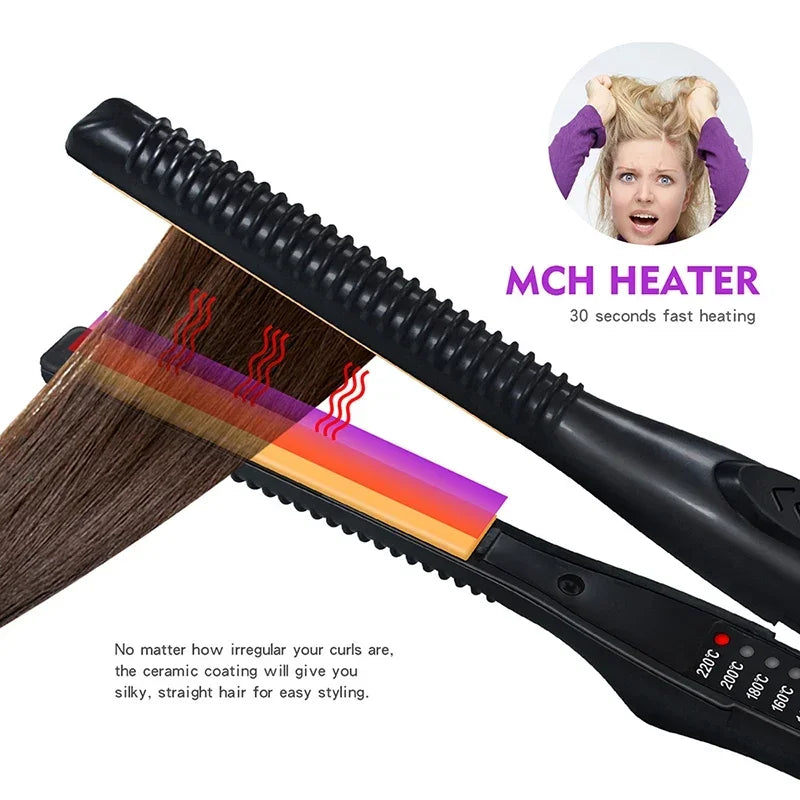 Mini Hair Straightener 2-in-1