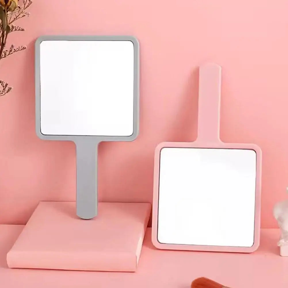 Handheld Makeup Mirror Square Makeup Vanity Mirror With Handle Hand Mirror SPA Salon Compact Mirrors
