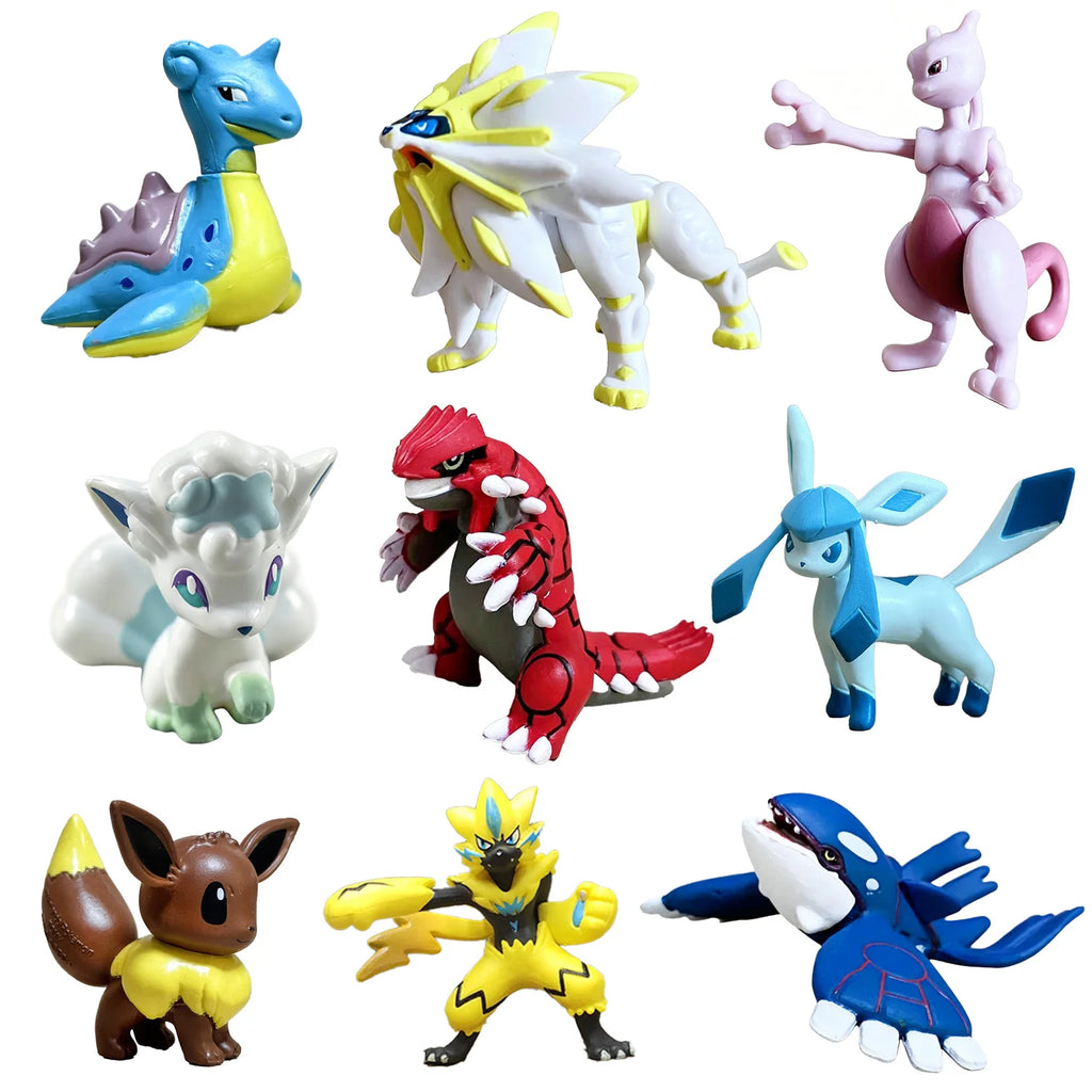 Pokemon Kyogre Groudon Solgaleo Eevee Anime Action Toy Figures Doll Model Colletion Toys For Children