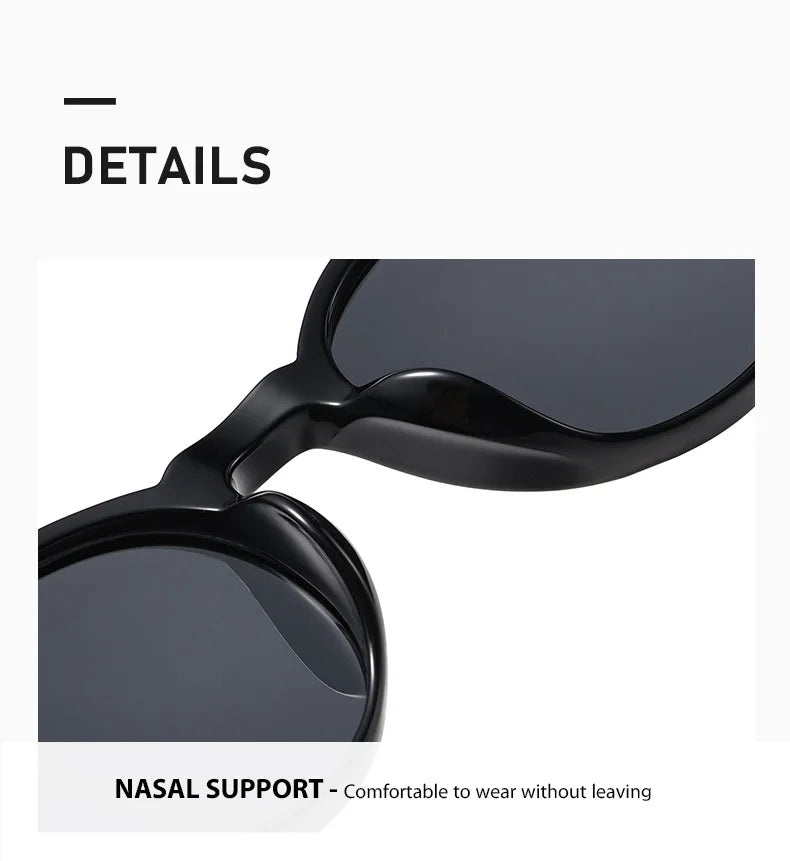 Fashion Transparent Round Frame Sunglasses for Women Casual Driving Outdoor Eyewear Men Plastic Ultralight UV400 Eyeglasses