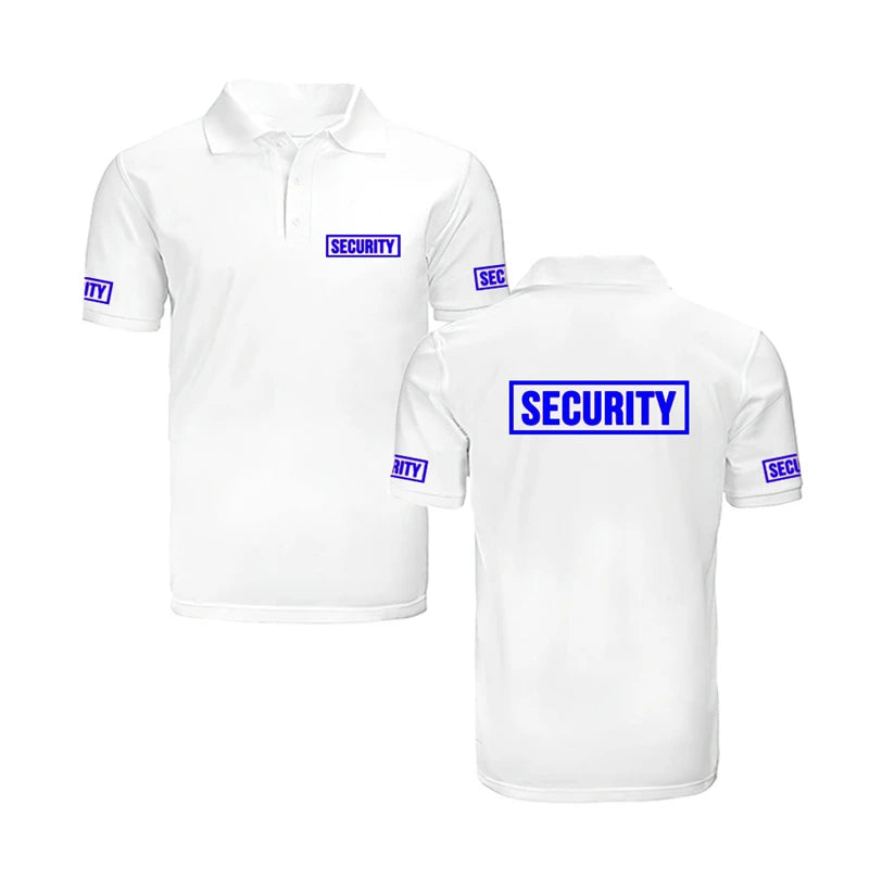 Security Classic Man Polo Shirt Breathable Quick Drying Guard Bodyguard Uniform Work Clothes Causal Light Soft Wholesale Tops