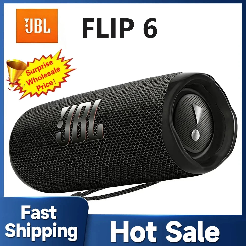 JBL FLIP 6 Wireless Bluetooth Speaker Portable IPX7 FLIP6 Waterproof Outdoor Stereo Bass Music Track Speaker Independent Tweeter