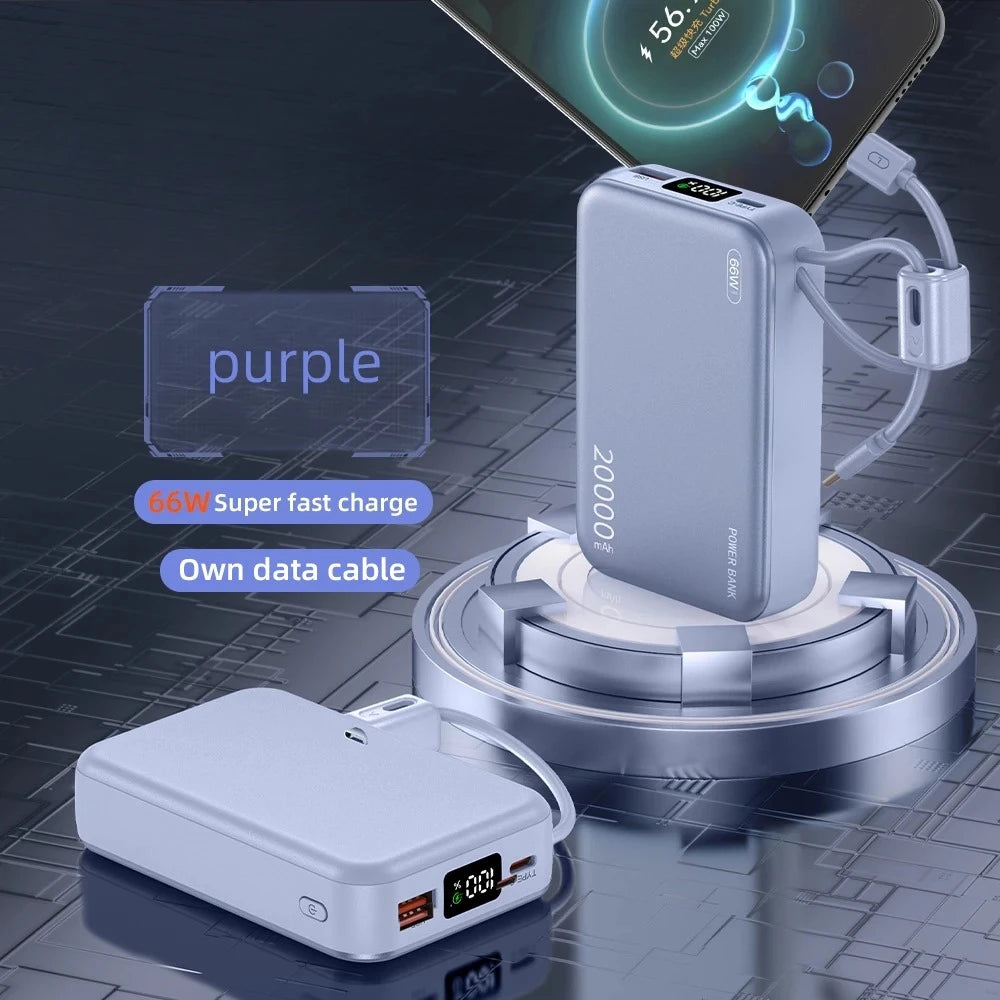 66W Fast Charge Power Bank 20000mAh