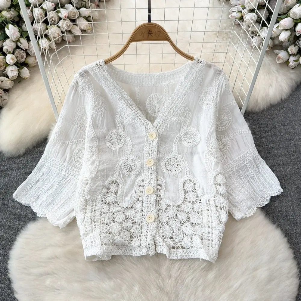 Paisley Button-up Shirt Blouse