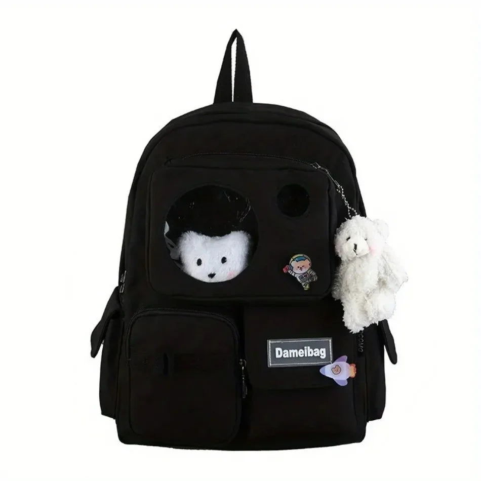 New Women Backpack School Bag for Teenage Girls Japanese Korean Rucksack Student Bookbags Laptop Backpack Lovey Lady Backpack