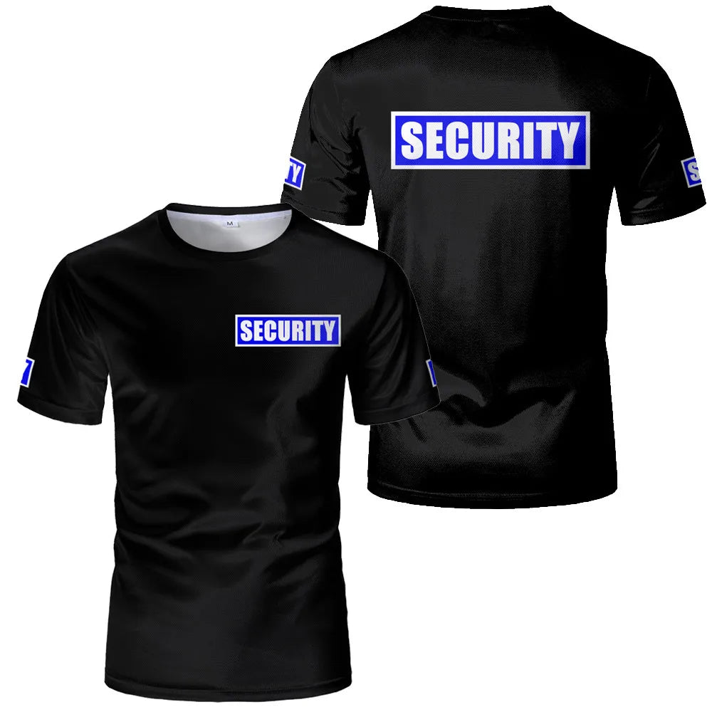 Classic Security Uniform Cheap Men's T-shirts Bodyguard Professional Work Clothes Tee Guard Light Breathable Procurement Tops