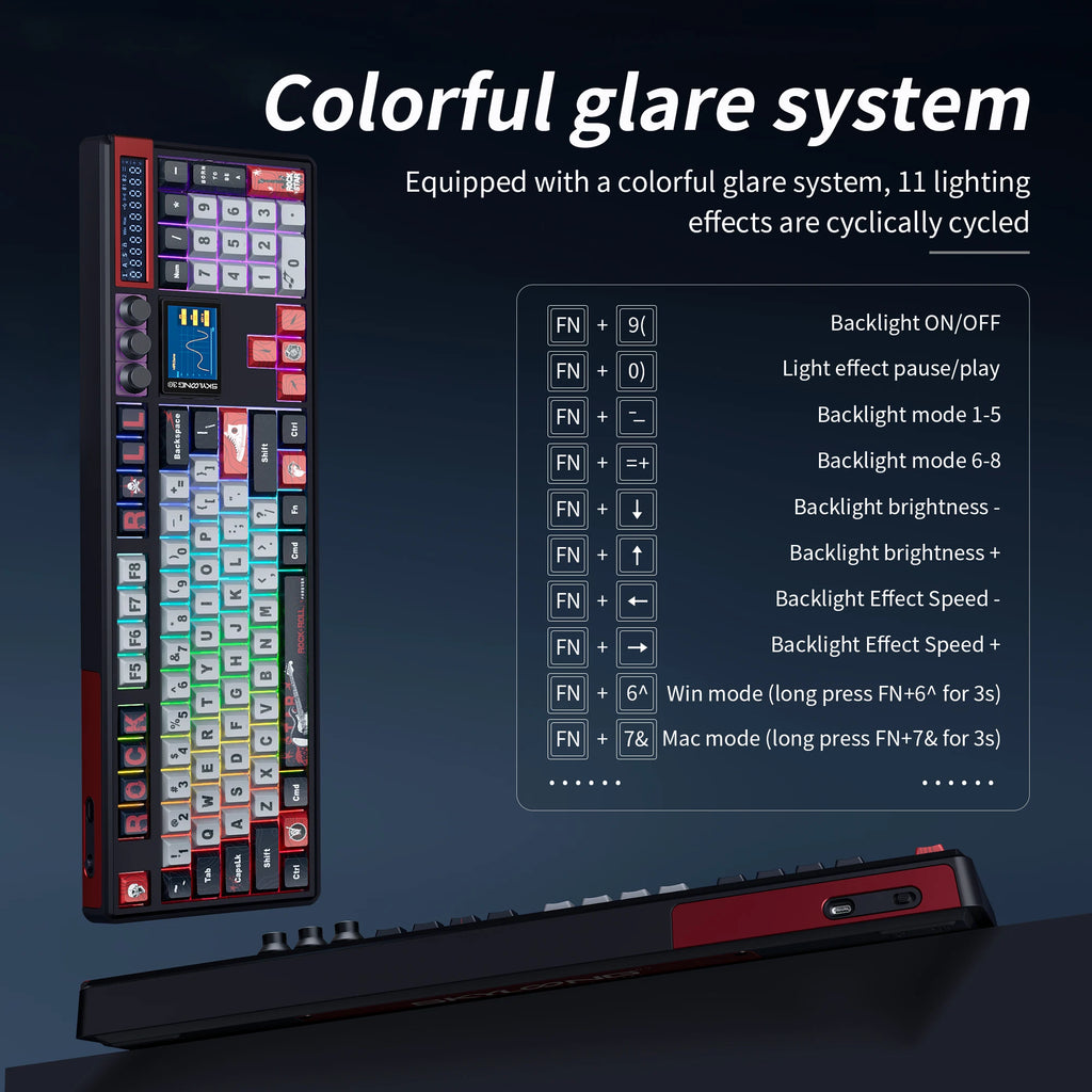 SKYLOONG GK104 Pro Wireless Mechanical Keyboard 100% Custom Keyboard Hot-Swapp Low-noise Switch for PC Gamer office Accessoies