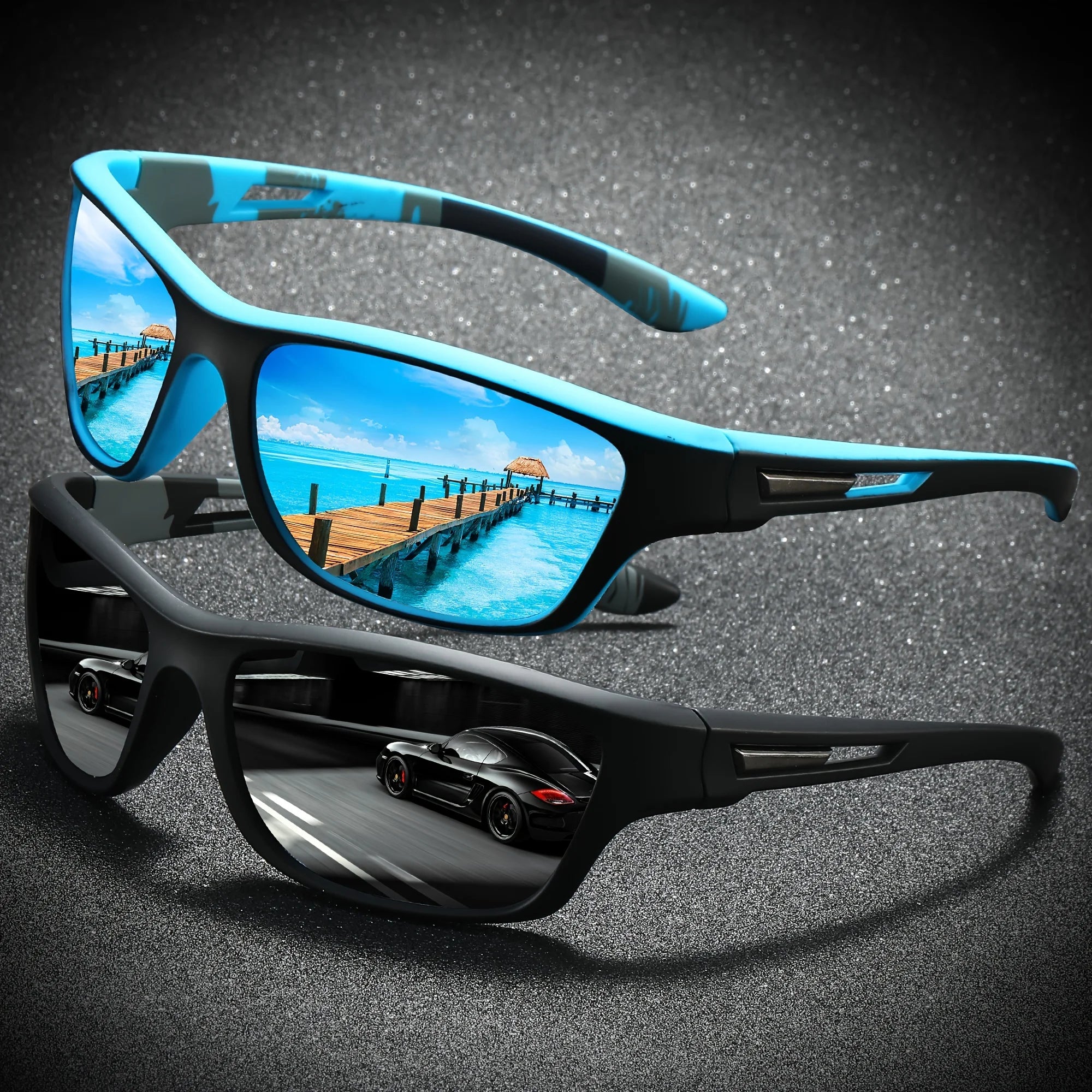2/3PCS Brand New Men Sunglasses Polarized Sun Glasses Women UV400 Outdoor Baseball Softball Sport Eyewear Fishing Goggles