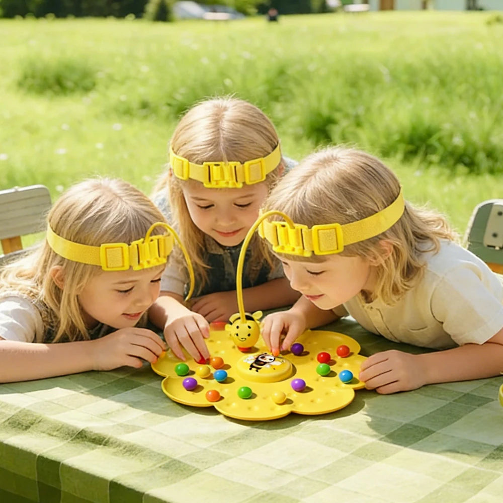 Little Bumblebee Multifunctional Board Game Puzzle Fishing Toy Interactive Educational Family Game for KidsToddlers Perfect Gift