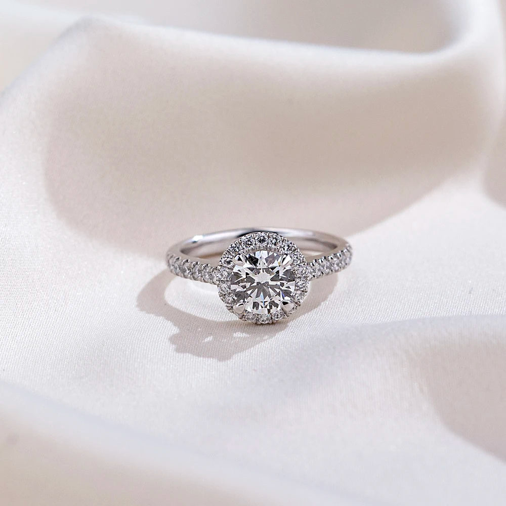 Lab Grown Diamond Wedding Rings With IGI Certificate Platinum PT950 Engagement Diamonds Ring For Woman Girls In Stock MSR-898