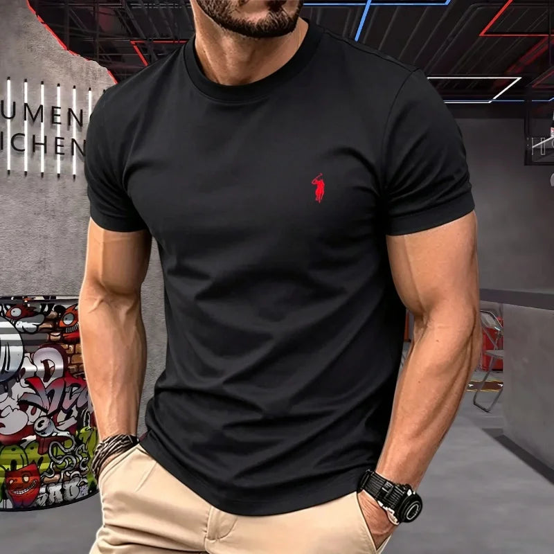 cotton round neck short sleeved