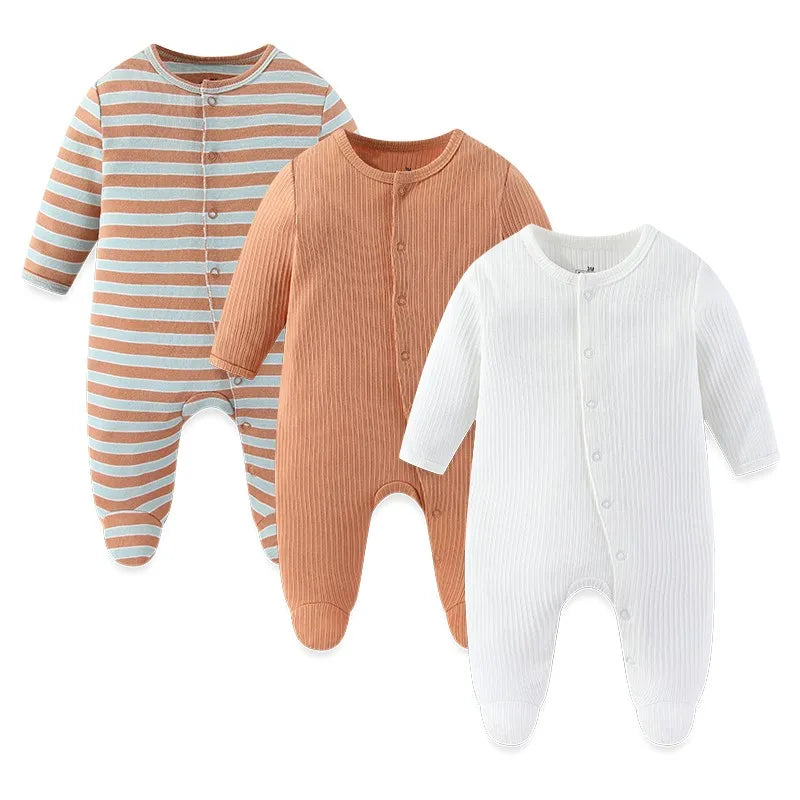3PCS/Set Autumn Unisex Baby Rompers Cotton Soft Newborn Boy Girl Jumpsuit 2023 Infant Winter Onesies Clothes