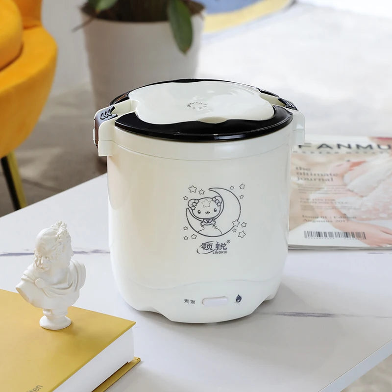 1.2L Electric Mini Rice Cooker Warmer Automatic Insulation Portable MultiCooker Household Rice Cookers Portable Lunchbox Office
