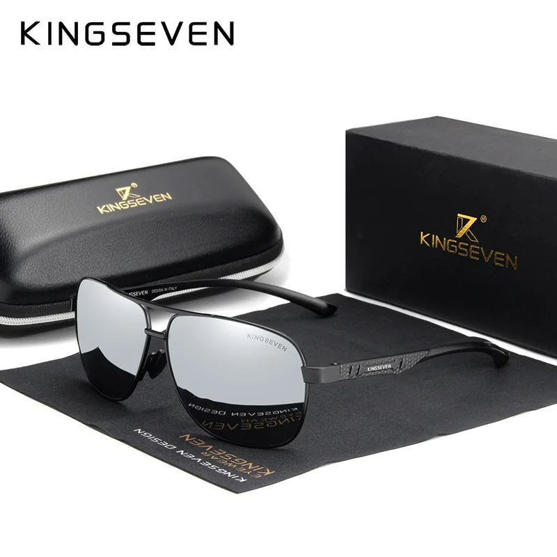 KINGSEVEN Brand Men Sunglasses Polarized Aluminum UV400 Mirror Sun Glasses Women