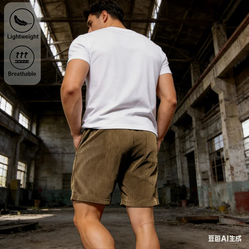 Men Jogger Shorts Casual Sports Shorts Loose Elastic Waist Drawstring Breathable Quick Dry Gym Fitness Running Athletic Shorts