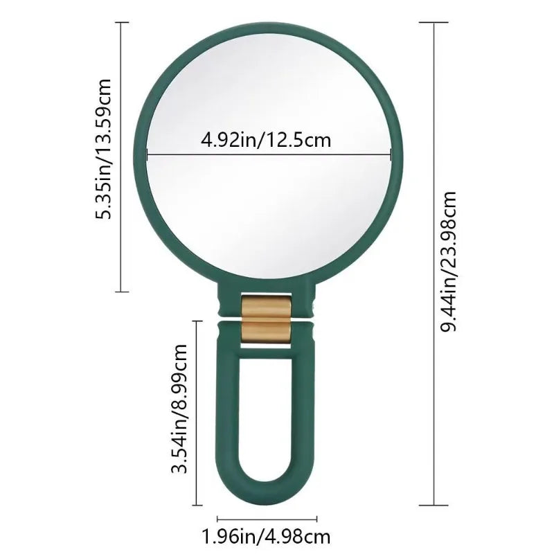Beauty Hand Mirror, 30X Magnifying Mirror on Stand, Double Sided Magnifying Mirror with 30X/1X Magnification, 360°Adjustable Han