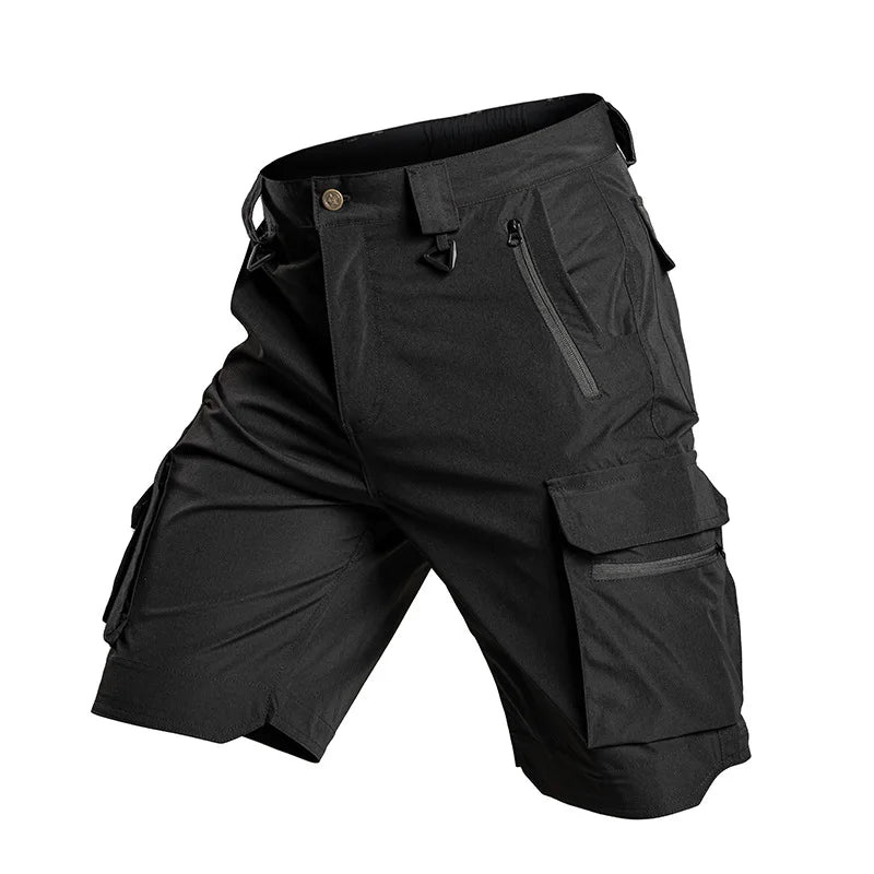 Summer Quick Dry Tactical Cargo Shorts for Men Casual Shorts Multi Zipper Pockets Hiking Cycling Outdoor Work Wear Half Pants