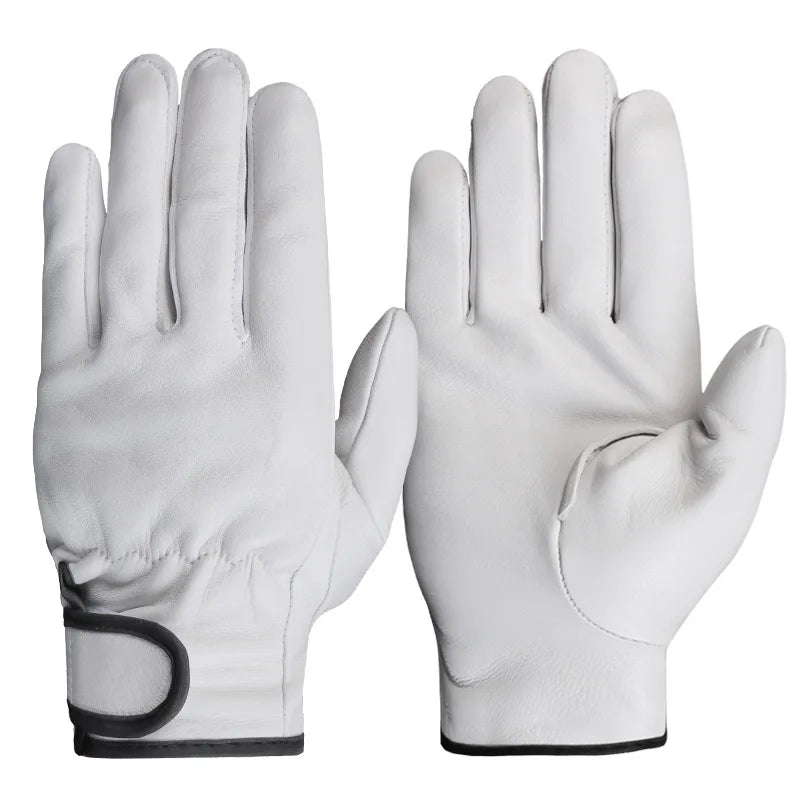 Cowhide Leather Work Gloves Safety Labour Protection Garden Sports Motorcycle Driver Workers Work Welding Wear-resistant Gloves