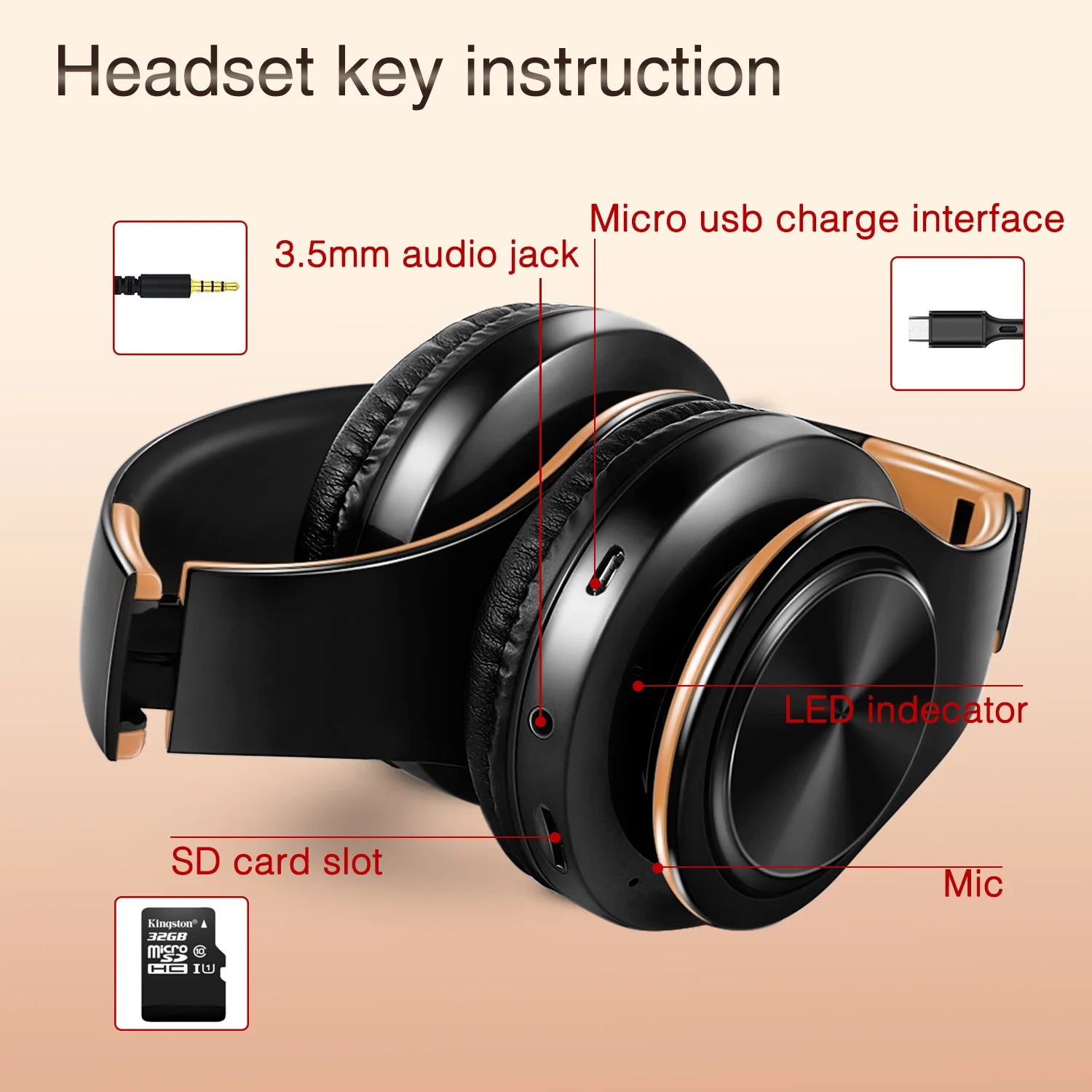 Wireless stereo headphonees