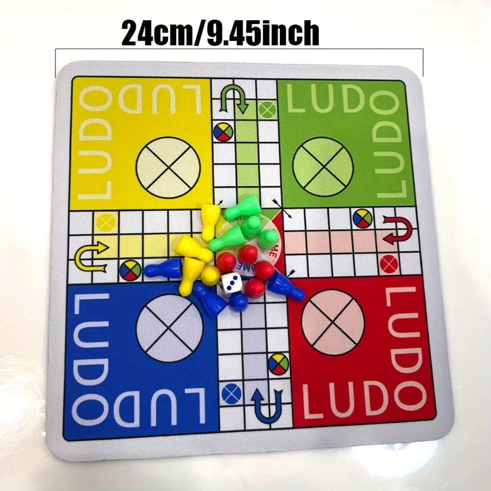 LUDO Game Board with Numbered Pieces & Dice - Classic Strategy Board Game Suitable for Family Game Nights, Parties, Travel