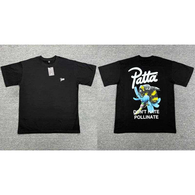 Summer Round Neck Men's Women's Loose Patta Tops New Style High Quality PATTA Short Sleeved T-shirts One Day Ship Out