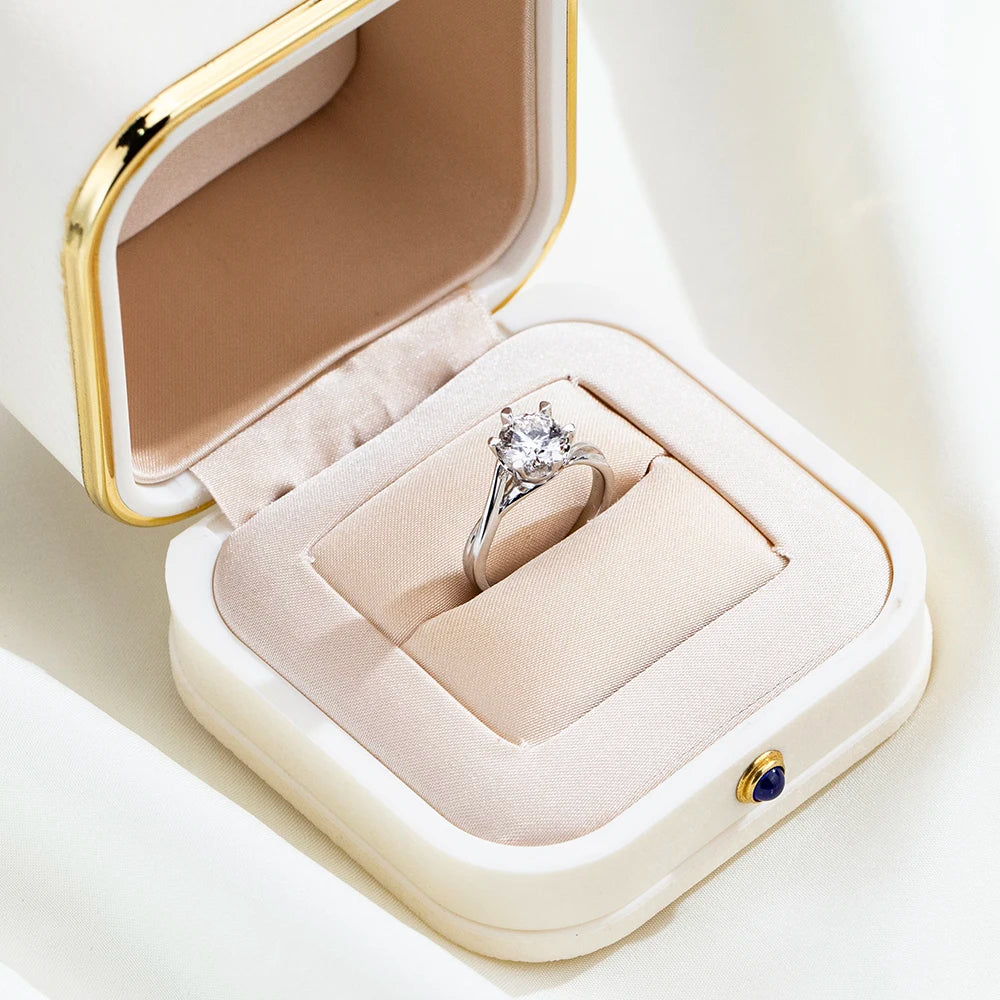 Messi Jewelry 1CT Lab Grown Diamond Rings With IGI Certificate Platinum PT950 Diamonds Ring For Woman Girls In Stock MSR-261