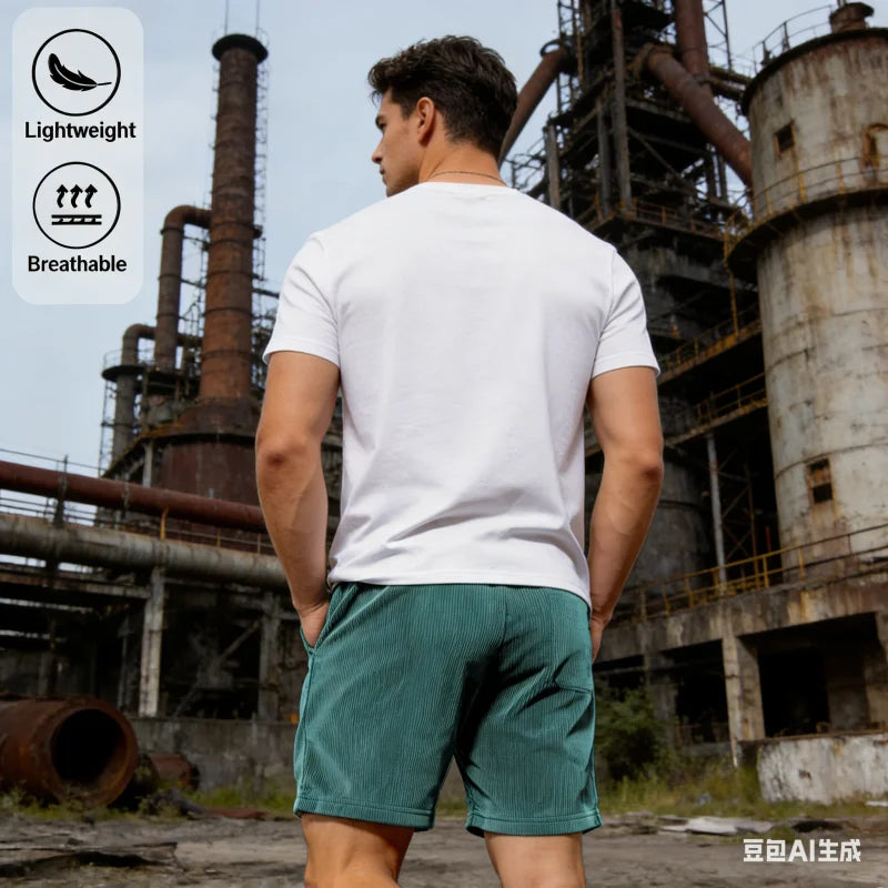 Men Jogger Shorts Casual Sports Shorts Loose Elastic Waist Drawstring Breathable Quick Dry Gym Fitness Running Athletic Shorts
