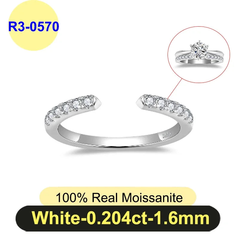 PureNew 1ct-4ct Radiant Cut Full Moissanite Diamond Rings For Women Original 925 Silver Luxury Oval Cut Lady's Diamond Ring 2025