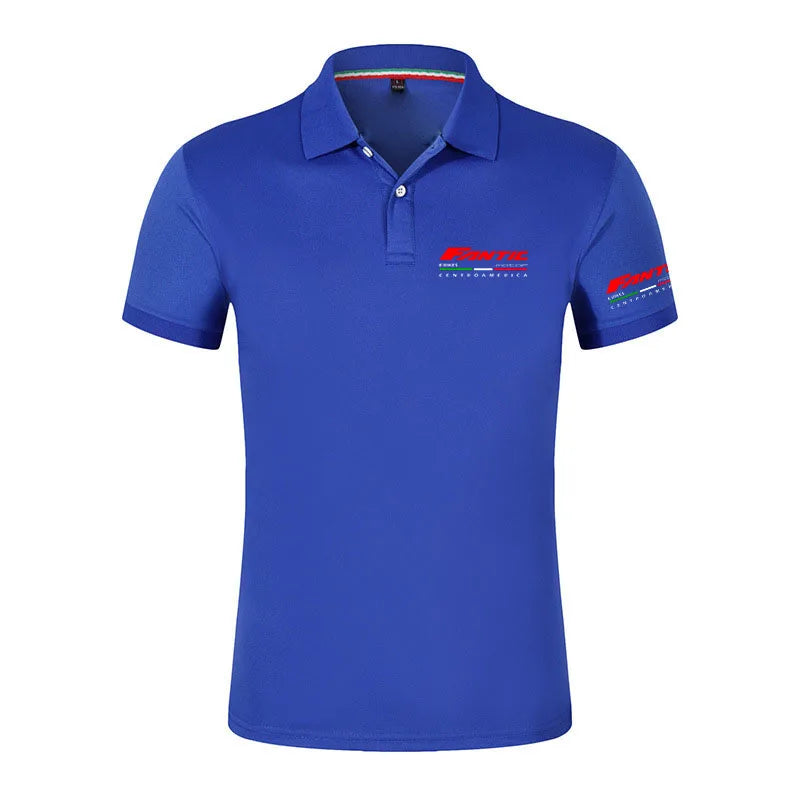 Men's Fantic Motor Logo Print 2026 Summer New Men's Short Sleeve Breathable Casual Fashion Solid Color Design Polo Shirts