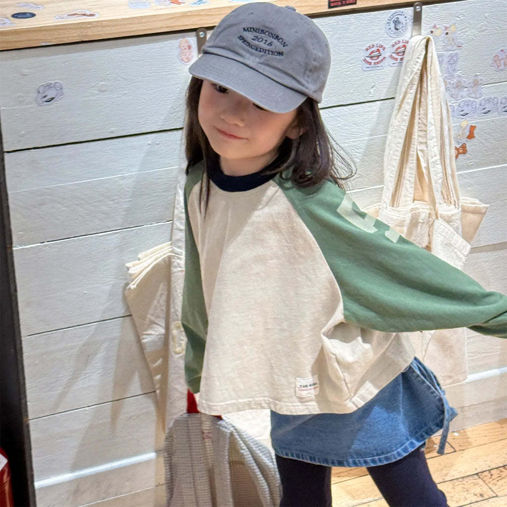 Kids Girls Top Shirts Clothes 2026 Korean autumn 1-6Y Boys Color Block Loose Fit Long Sleeve Tee Fashion Children Clothing