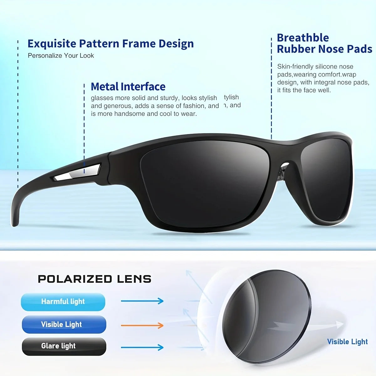2/3PCS Brand New Men Sunglasses Polarized Sun Glasses Women UV400 Outdoor Baseball Softball Sport Eyewear Fishing Goggles