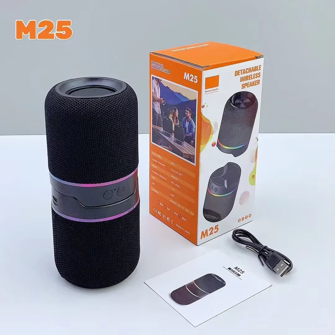 M25 Desktop Split Type 2-in-1 Magnetic Bluetooth Speaker HIFI Stereo Subwoofer 10W High Power Support FM TF Card TWS Playback